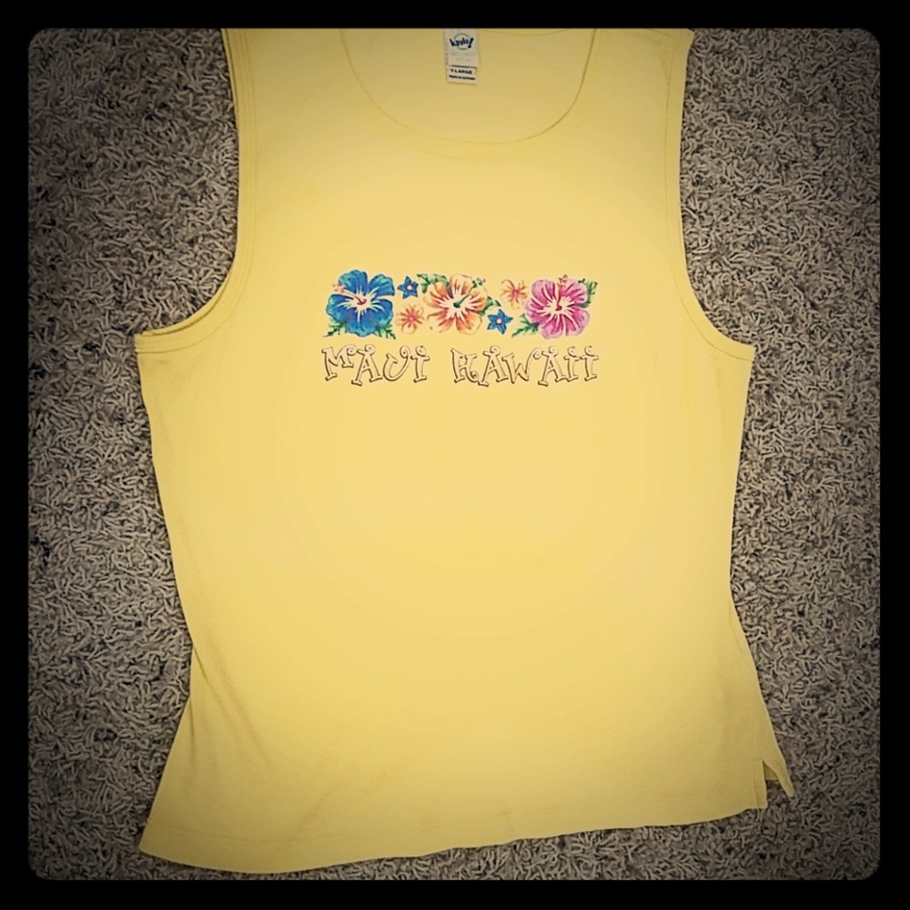 Yellow Tropical Tank Top